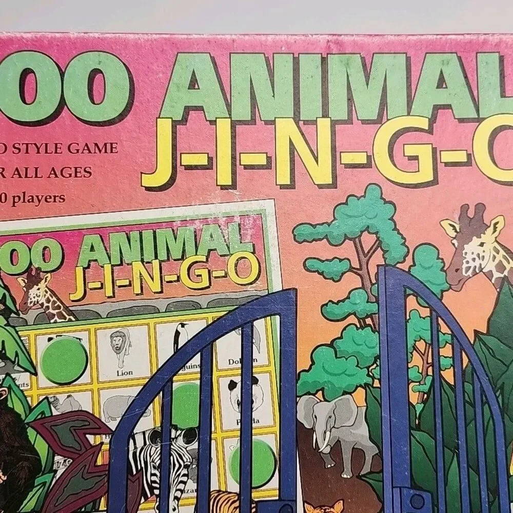 Zoo Animal JINGO Bingo Style Game Gary Grimm & Assoc GGA096 Children Kids 2000